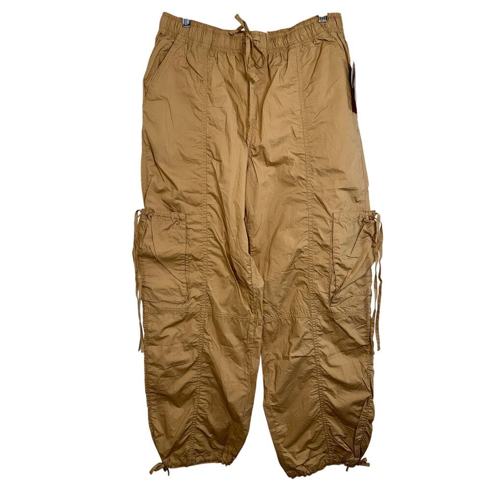 NWT Abercrombie & Fitch Tan Brown Parachute Cargo Pants Utility Pants Size M R